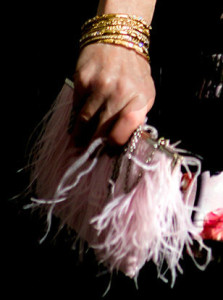 Pink Ostrich Feather Clutch
